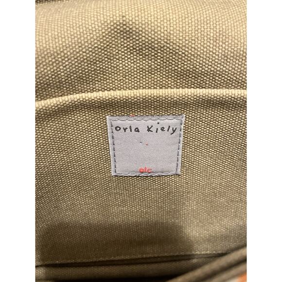 Orla Kiely Coated Canvas Tote Shoulder Leather Handle Bag Yellow Retro Daisy - Picture 11 of 13